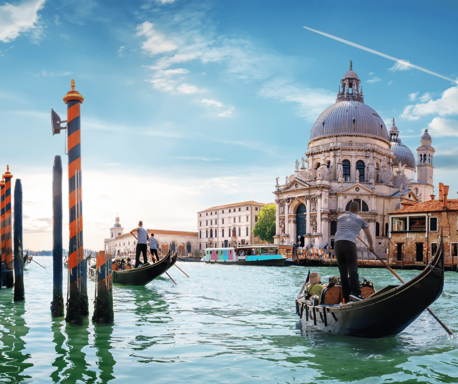 Gondola ride in the canals
